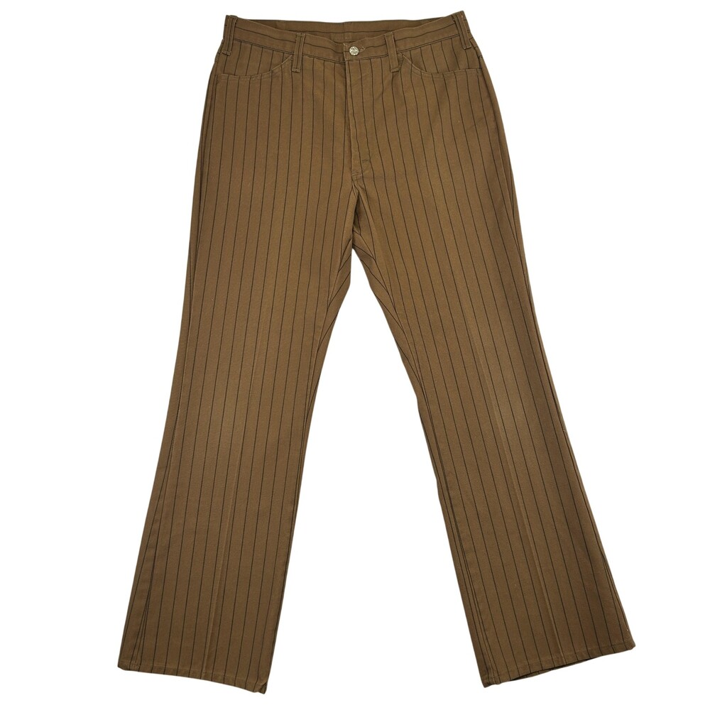 Vintage Montgomery Ward Jeans Mens 33x30 Scovill Striped Straight Leg 80s Retro